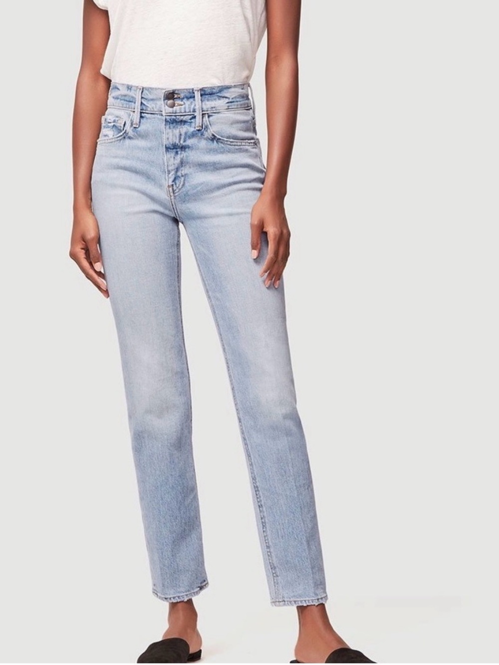 Frame Denim High-Rise Le Sylvie Straight Jeans
